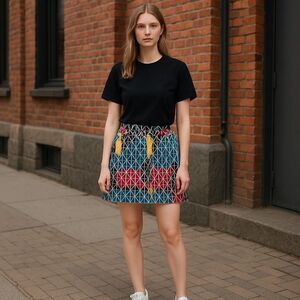 Slazenger Womens Golf Athletic Skort Multicolor Geometric Size 6 Pockets Stretch